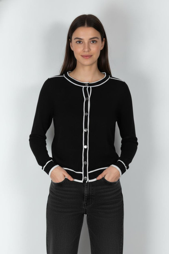 Cardigan Noir et Blanc - Taille S/36 de la marque Maison 123 | PARAD106128 - Vendu par Paradigme - Image 1
