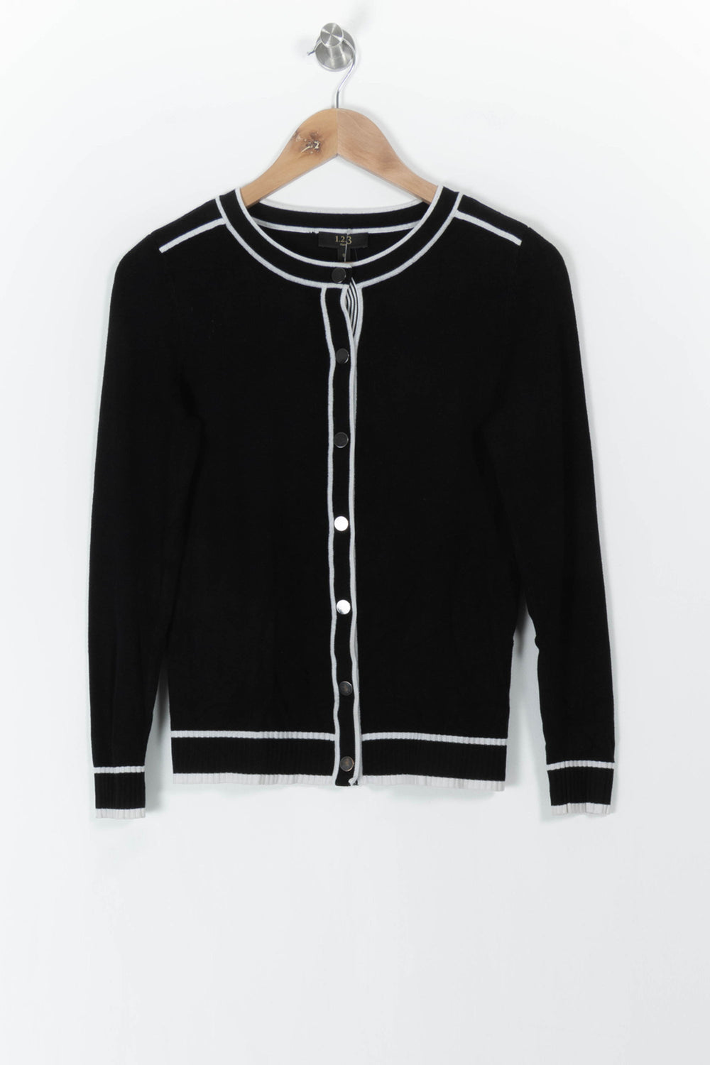 Cardigan Noir et Blanc - Taille S/36 de la marque Maison 123 | PARAD106128 - Vendu par Paradigme - Image 2