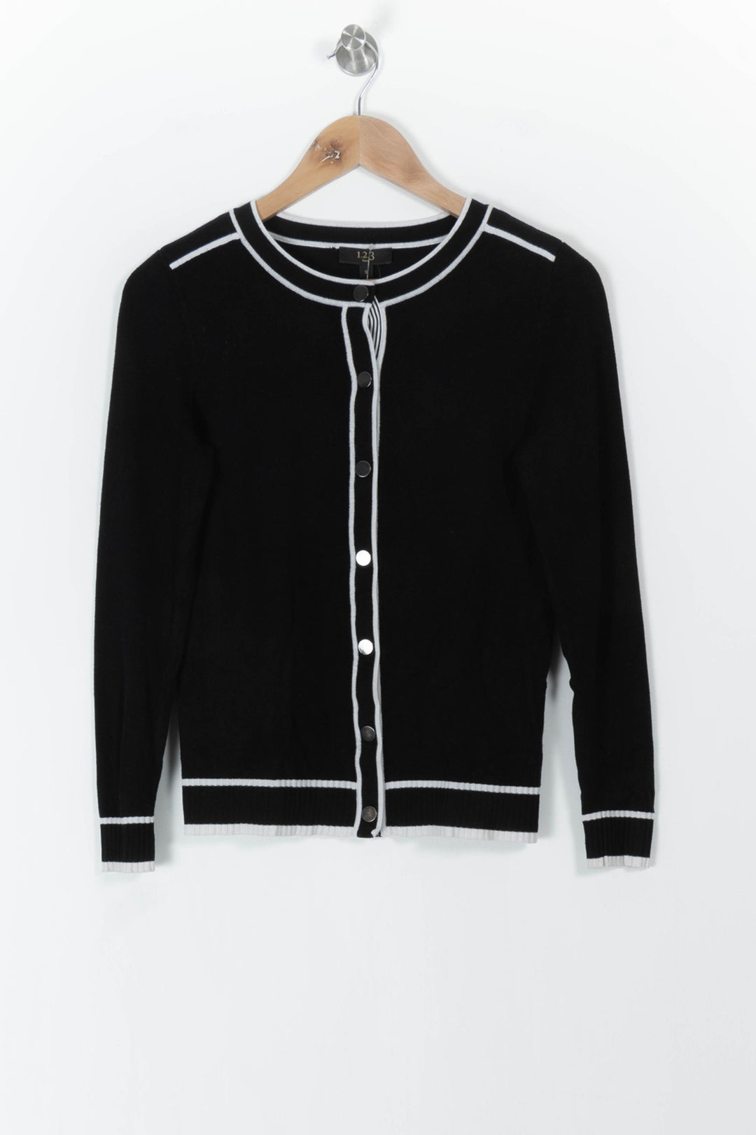 Cardigan Noir et Blanc - Taille S/36 de la marque Maison 123 | PARAD106128 - Vendu par Paradigme - Image 2