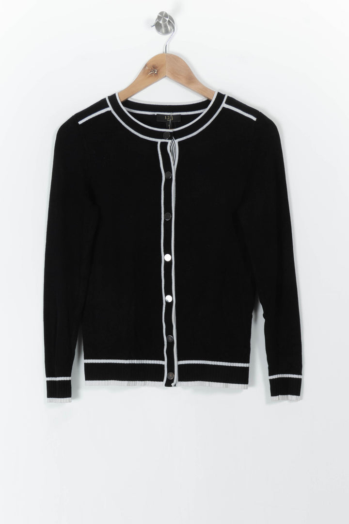 Cardigan Noir et Blanc - Taille S/36 de la marque Maison 123 | PARAD106128 - Vendu par Paradigme - Image 2