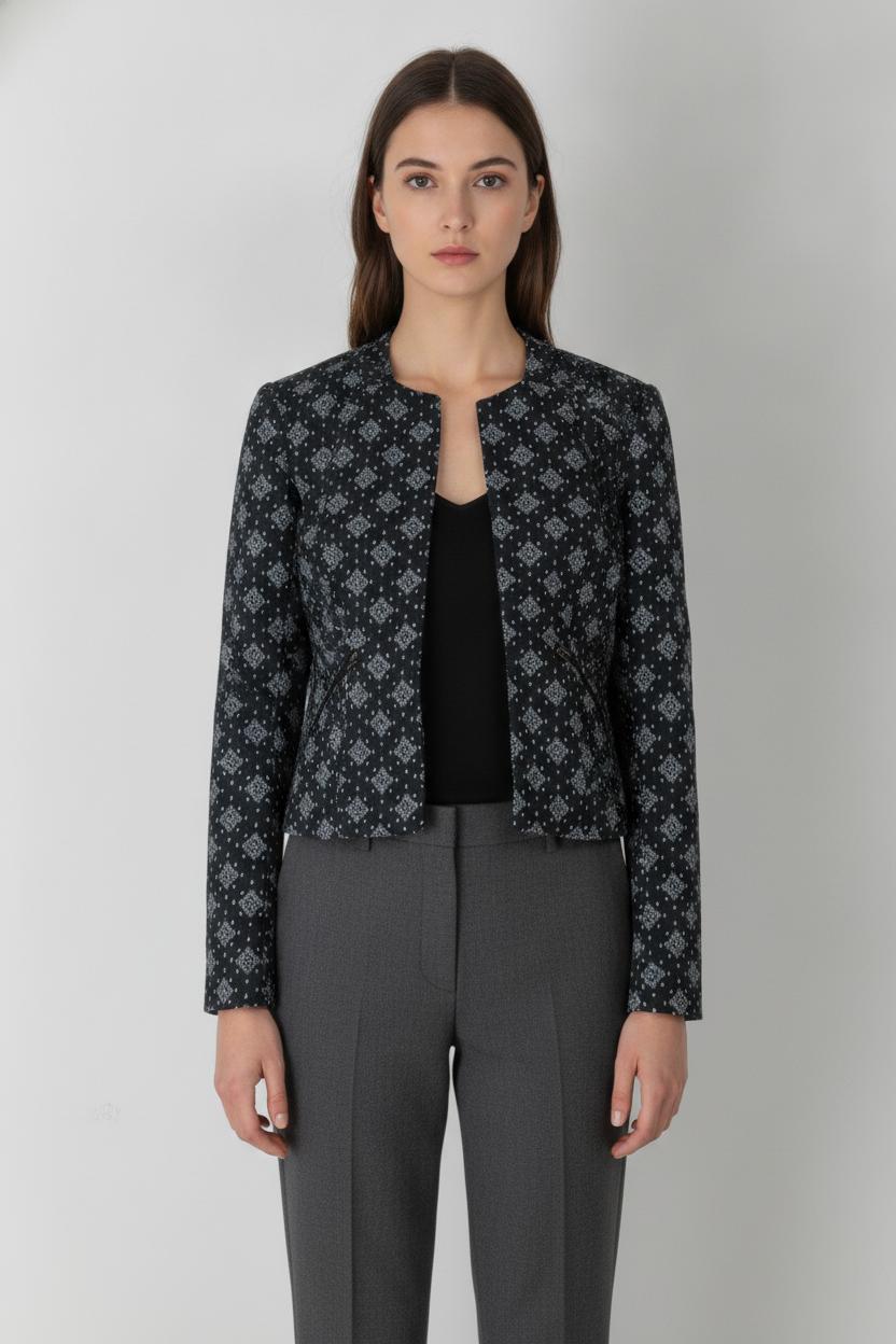 Veste Bleu et Blanc - Taille M/38 de la marque Caroll | PARAD106134 - Vendu par Paradigme - Image 1