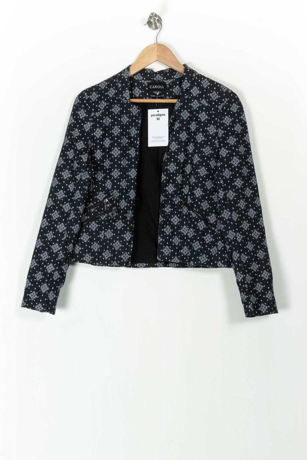 Veste Bleu et Blanc - Taille M/38 de la marque Caroll | PARAD106134 - Vendu par Paradigme - Image 2