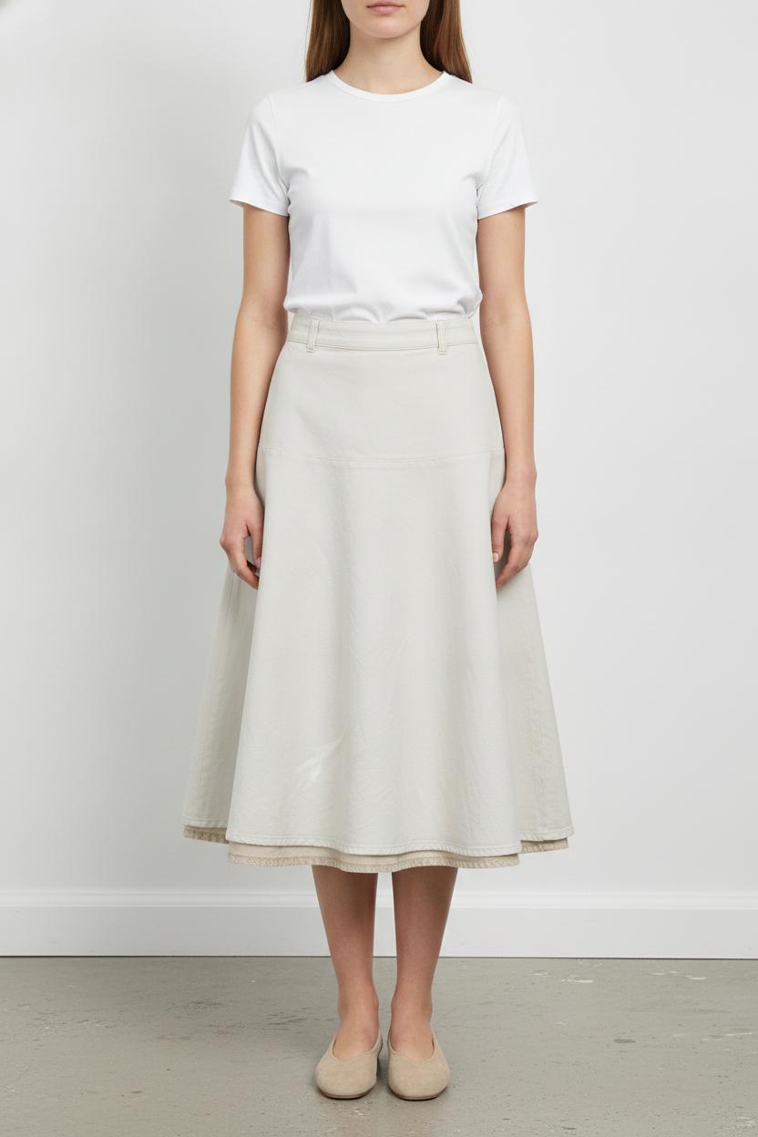 Jupe Midi Beige - Taille L/40 de la marque Closed | PARAD106135 - Vendu par Paradigme - Image 1