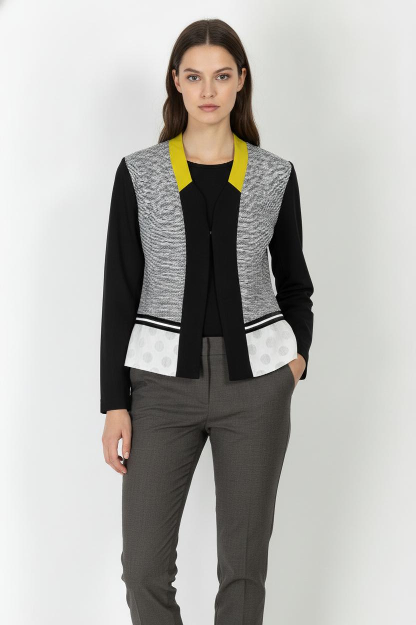 Veste Noire et Grise - Taille XXXL/46 de la marque Indies | PARAD106139 - Vendu par Paradigme - Image 1