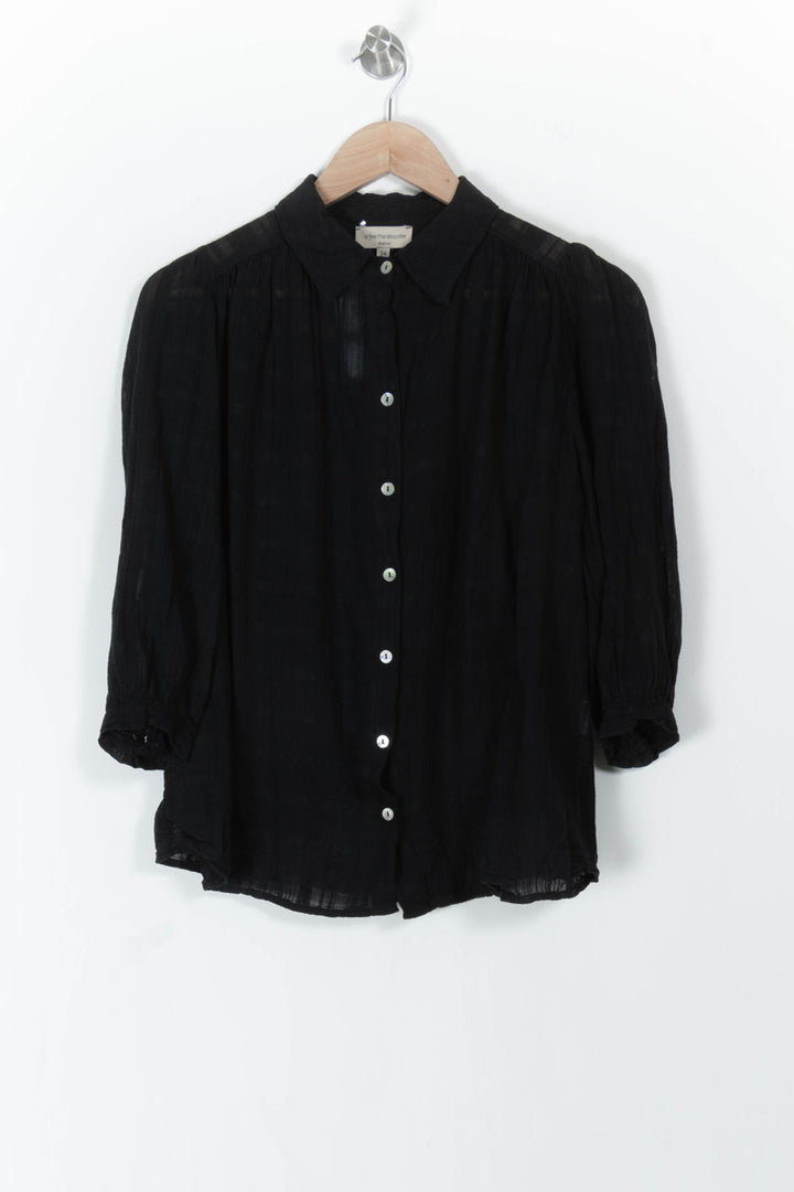 Chemisier Noir - Taille XS/34 de la marque La Fée Maraboutée | PARAD106148 - Vendu par Paradigme - Image 2