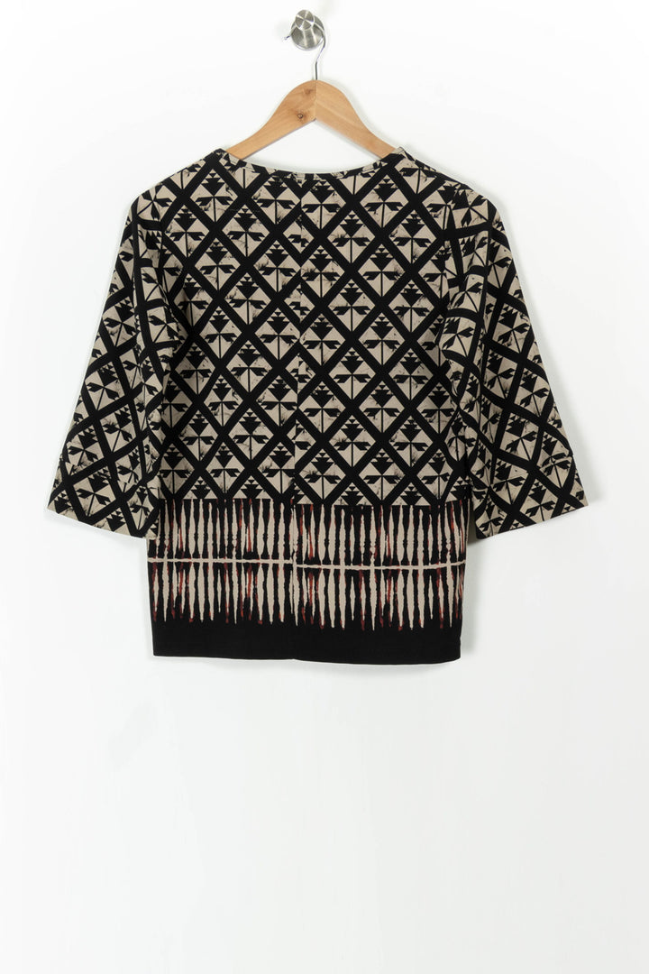 Blouse Noire et Beige - Taille XS/34 de la marque La Fée Maraboutée | PARAD106153 - Vendu par Paradigme - Image 4