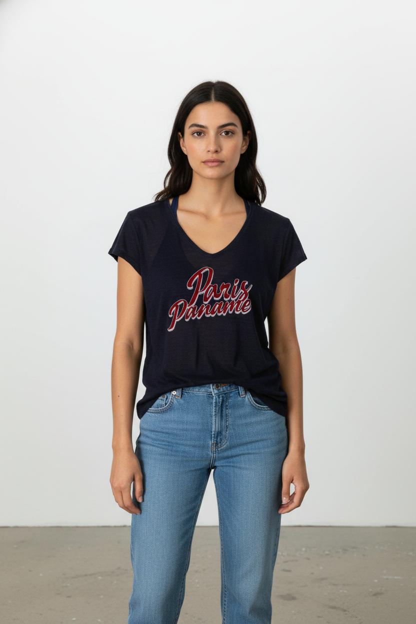 Tee-shirt Bleu - Taille S/36 de la marque IKKS | PARAD106161 - Vendu par Paradigme - Image 1
