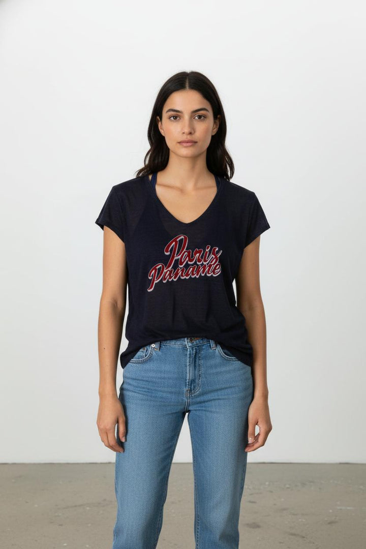 Tee-shirt Bleu - Taille S/36 de la marque IKKS | PARAD106161 - Vendu par Paradigme - Image 1