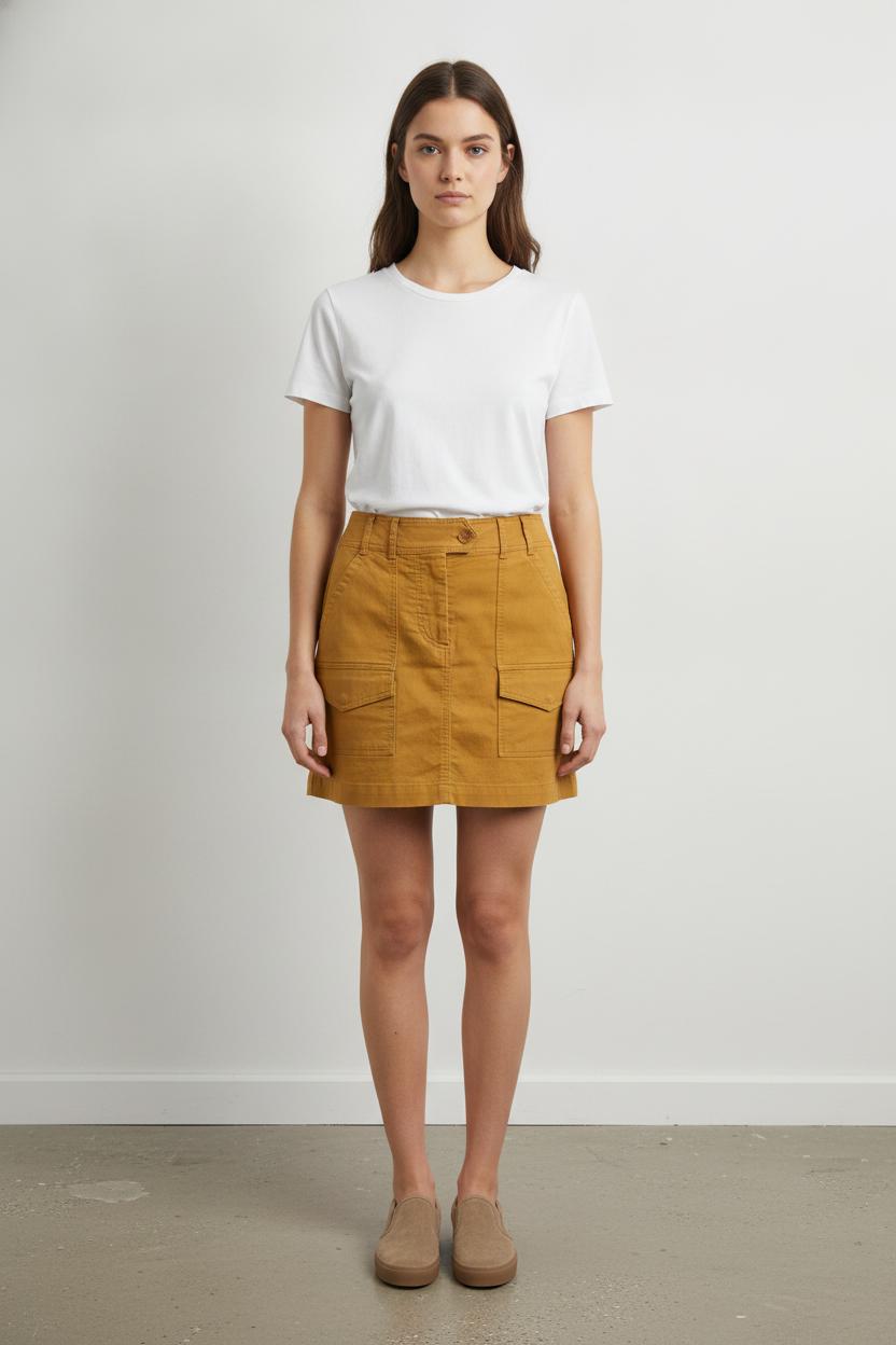Jupe Courte Jaune - Taille S/36 de la marque Sessùn | PARAD106162 - Vendu par Paradigme - Image 1