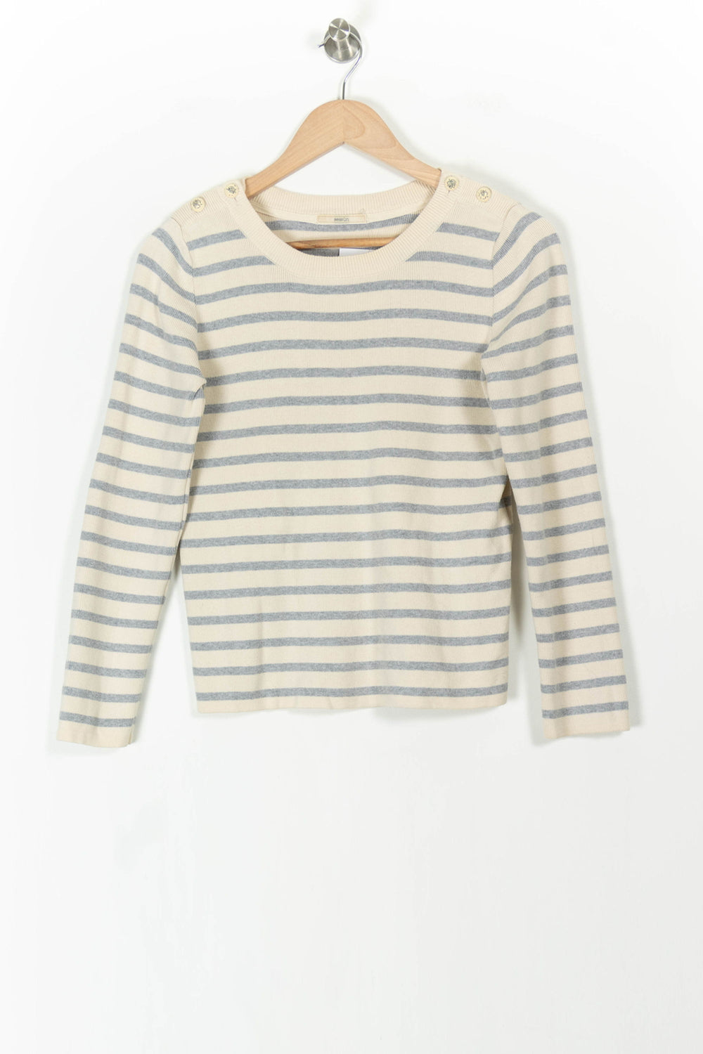 Marinière Beige et Grise - Taille S/36 de la marque Sessùn | PARAD106163 - Vendu par Paradigme - Image 2