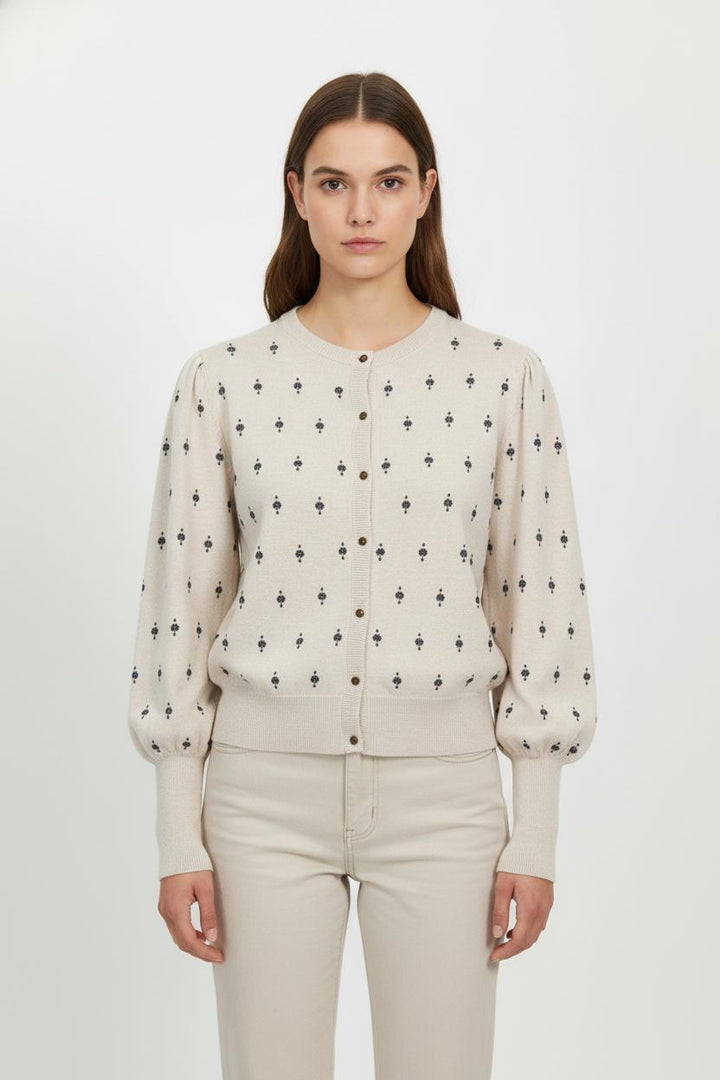 Cardigan Beige et Noir - Taille S/36 de la marque Sessùn | PARAD106170 - Vendu par Paradigme - Image 1