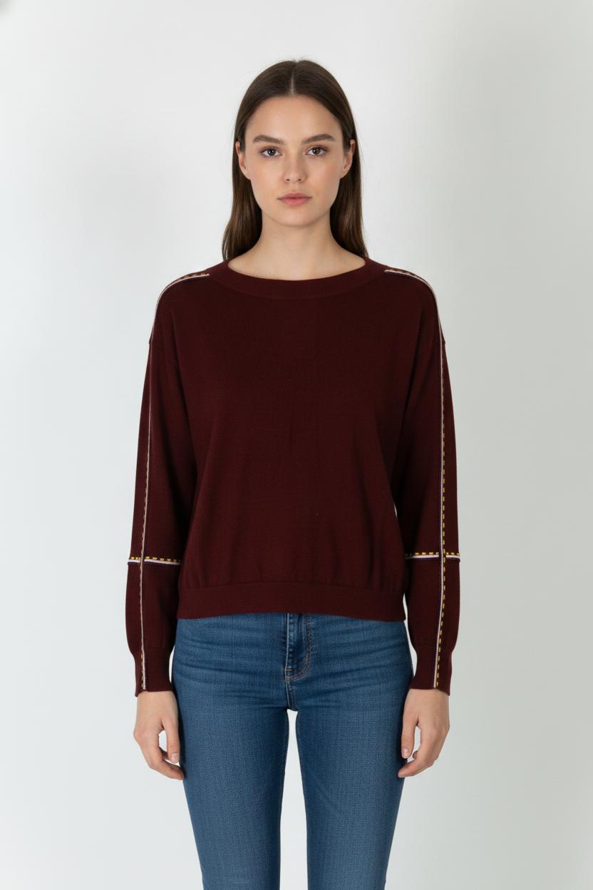 Pull Bordeaux - Taille S/36 de la marque Kookai | PARAD106176 - Vendu par Paradigme - Image 1