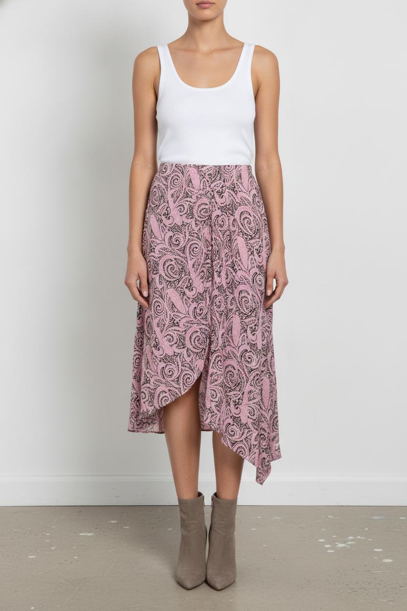 Jupe Longue Rose et Noire - Taille S/36 de la marque Maje | PARAD106178 - Vendu par Paradigme - Image 1