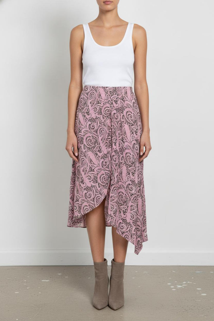 Jupe Longue Rose et Noire - Taille S/36 de la marque Maje | PARAD106178 - Vendu par Paradigme - Image 1
