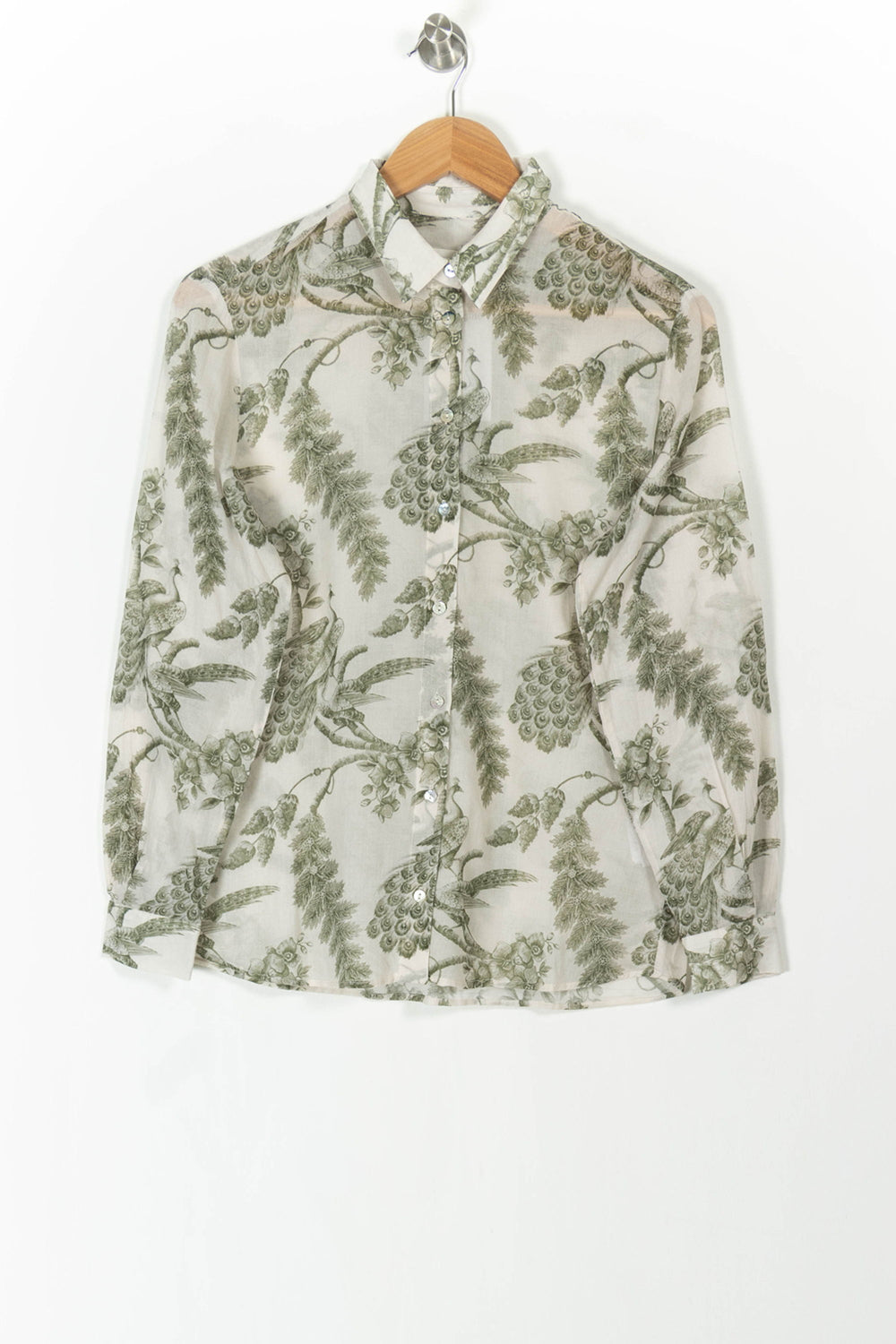 Chemise Blanche et Verte - Taille XS/34 de la marque Maison 123 | PARAD106191 - Vendu par Paradigme - Image 2
