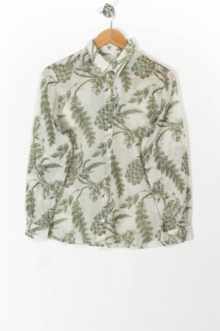 Chemise Blanche et Verte - Taille XS/34 de la marque Maison 123 | PARAD106191 - Vendu par Paradigme - Image 2