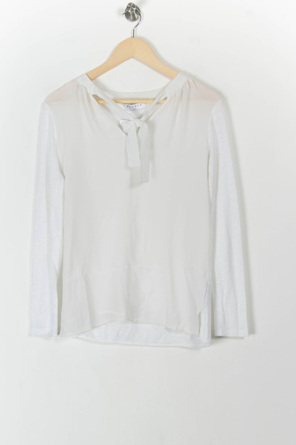 Blouse Blanche - Taille S/36 de la marque Sandro | PARAD106196 - Vendu par Paradigme - Image 2
