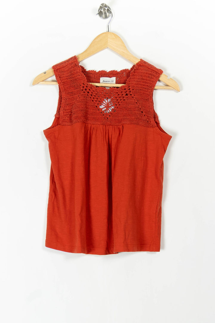 Débardeur Orange - Taille XS/34 de la marque Maison 123 | PARAD106198 - Vendu par Paradigme - Image 2
