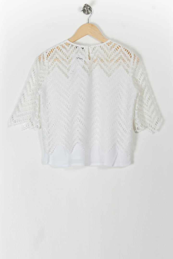 Blouse Blanche - Taille L/40 de la marque Maje | PARAD106202 - Vendu par Paradigme - Image 4