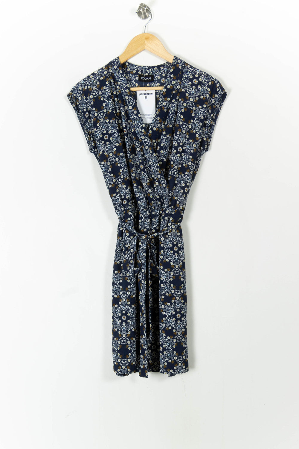 Robe Portefeuille Bleu et Blanc - Taille S/36 de la marque Kookai | PARAD106206 - Vendu par Paradigme - Image 2