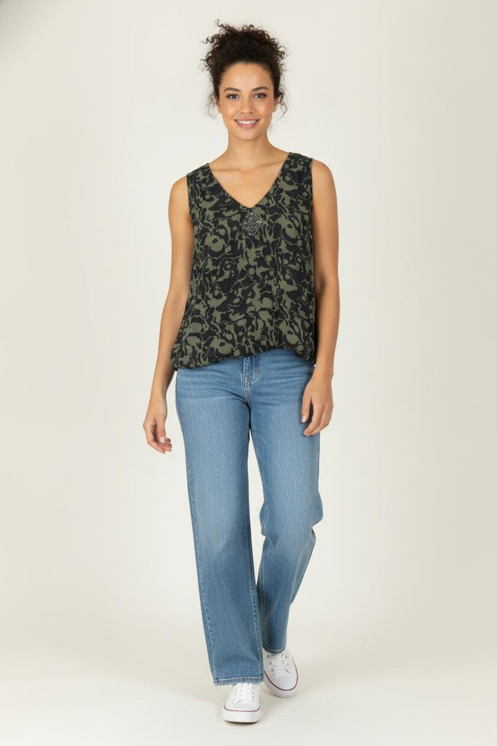 Débardeur Vert et Noir - Taille M/38 de la marque Bellerose | PARAD106208 - Vendu par Paradigme - Image 1