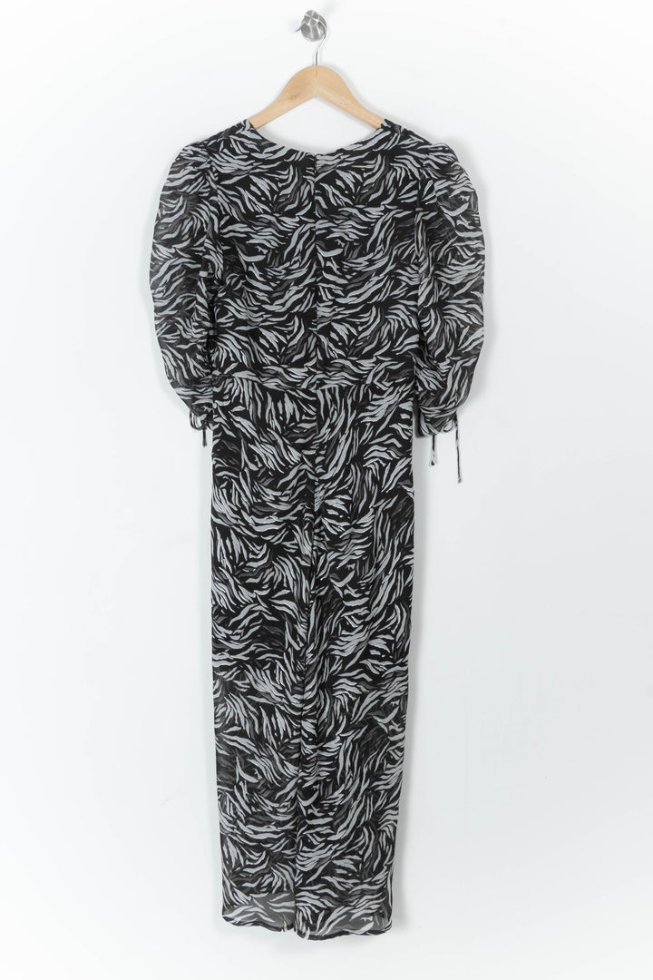 Robe Midi Noire et Blanche - Taille M/38 de la marque The Kooples | PARAD106209 - Vendu par Paradigme - Image 4