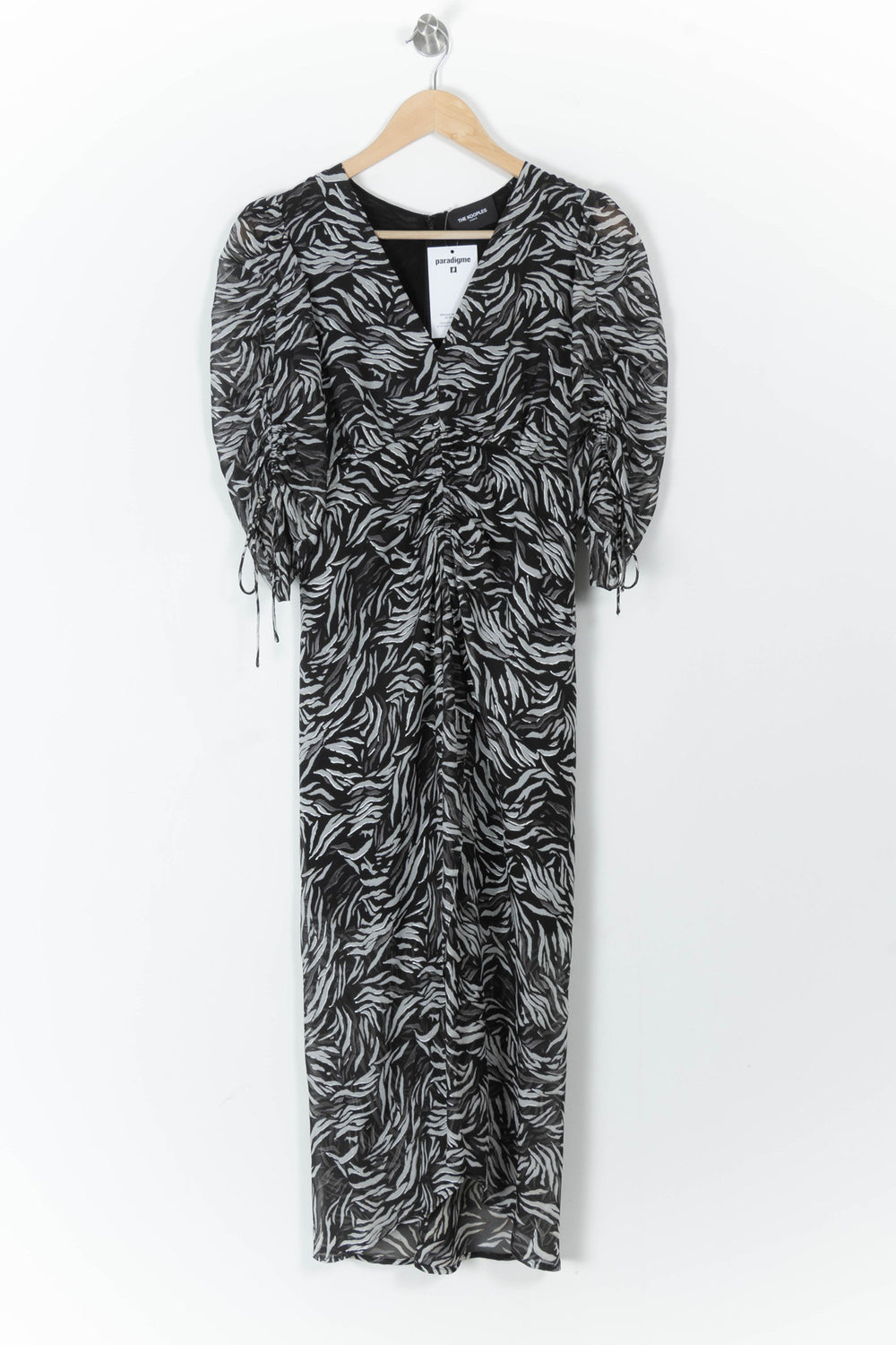 Robe Midi Noire et Blanche - Taille M/38 de la marque The Kooples | PARAD106209 - Vendu par Paradigme - Image 2