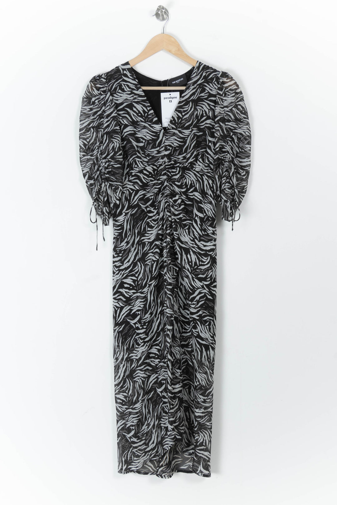 Robe Midi Noire et Blanche - Taille M/38 de la marque The Kooples | PARAD106209 - Vendu par Paradigme - Image 2