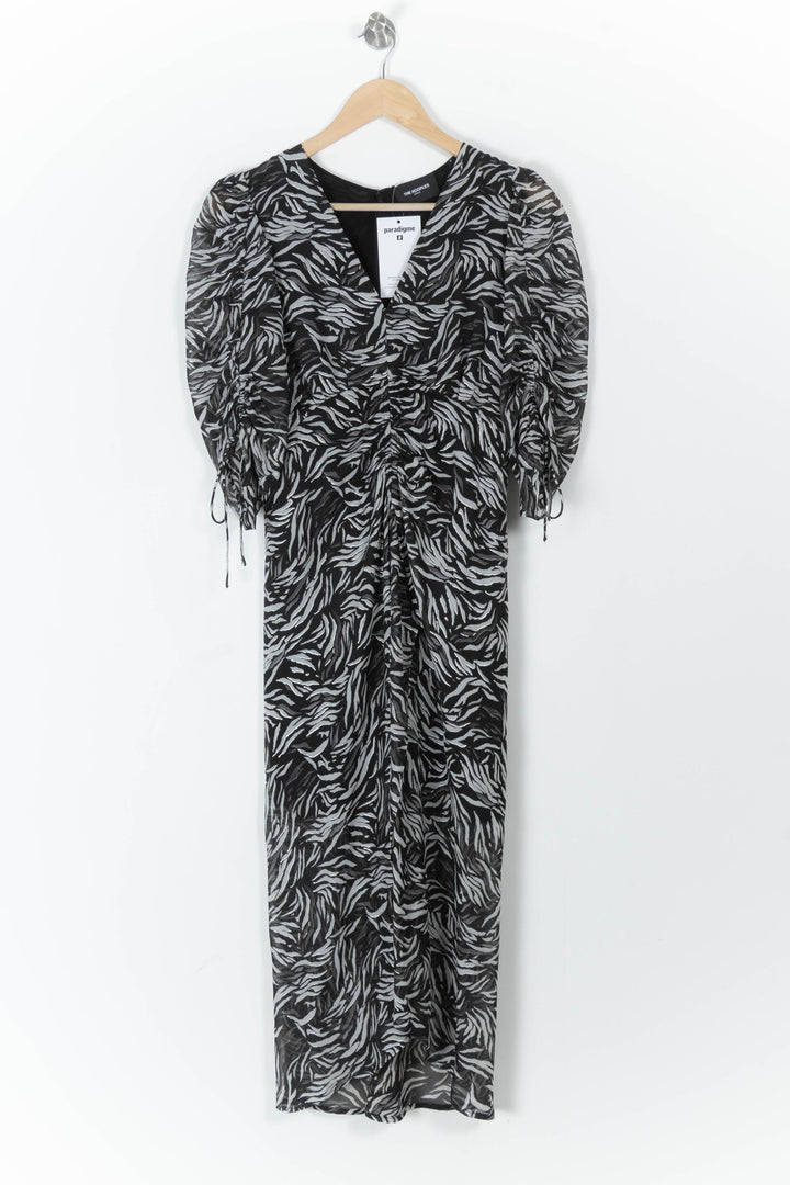 Robe Midi Noire et Blanche - Taille M/38 de la marque The Kooples | PARAD106209 - Vendu par Paradigme - Image 2