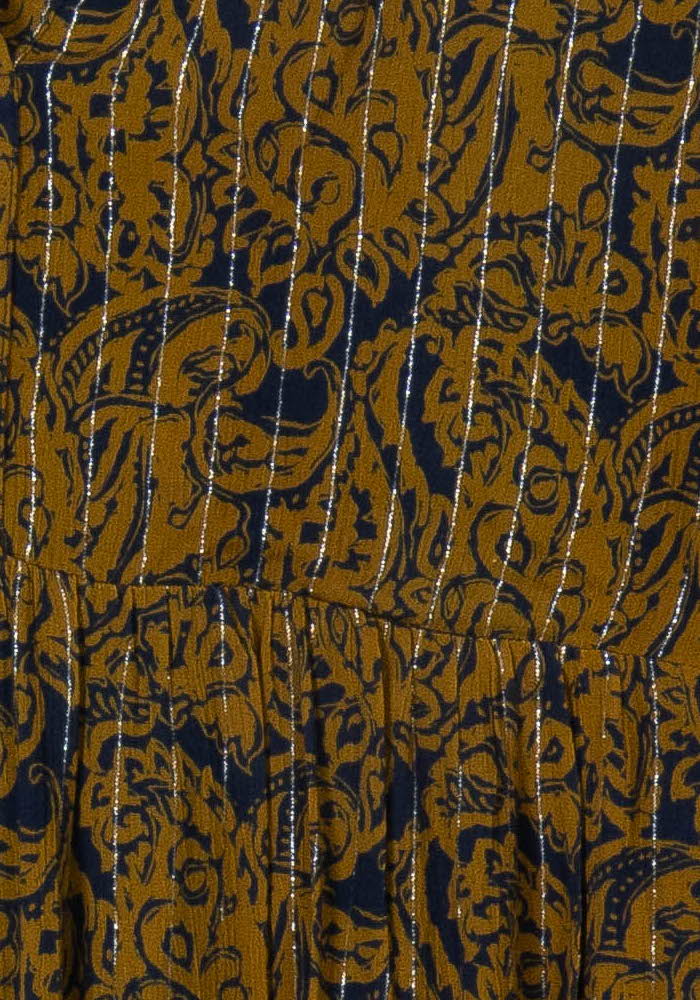 Robe Courte Marron et Bleu - Taille XL/42 de la marque Maison 123 | PARAD106211 - Vendu par Paradigme - Image 3