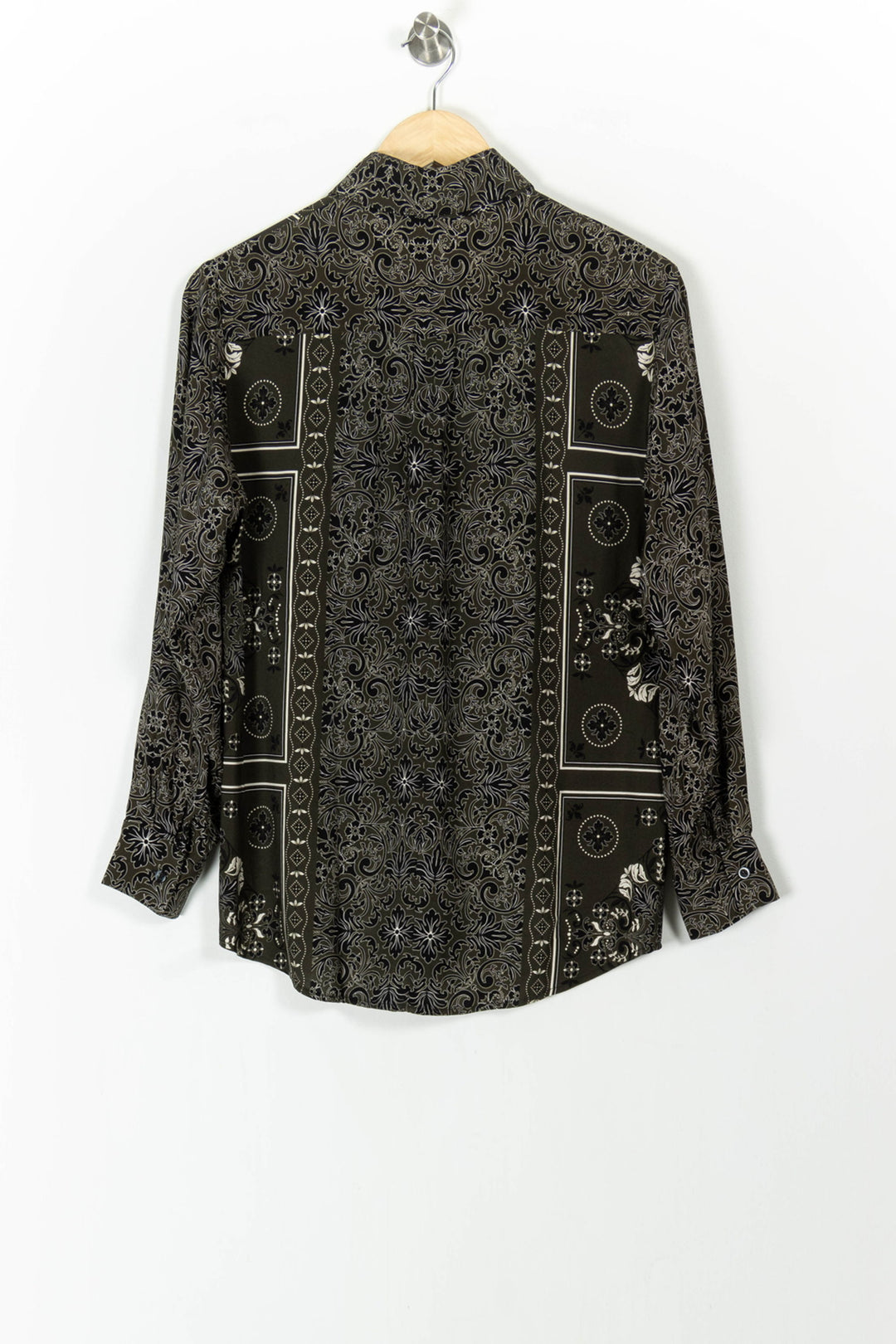 Chemisier Vert et Noir - Taille S/36 de la marque La Fée Maraboutée | PARAD106212 - Vendu par Paradigme - Image 4
