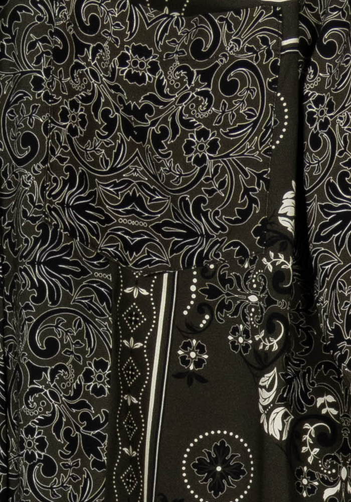 Chemisier Vert et Noir - Taille S/36 de la marque La Fée Maraboutée | PARAD106212 - Vendu par Paradigme - Image 3