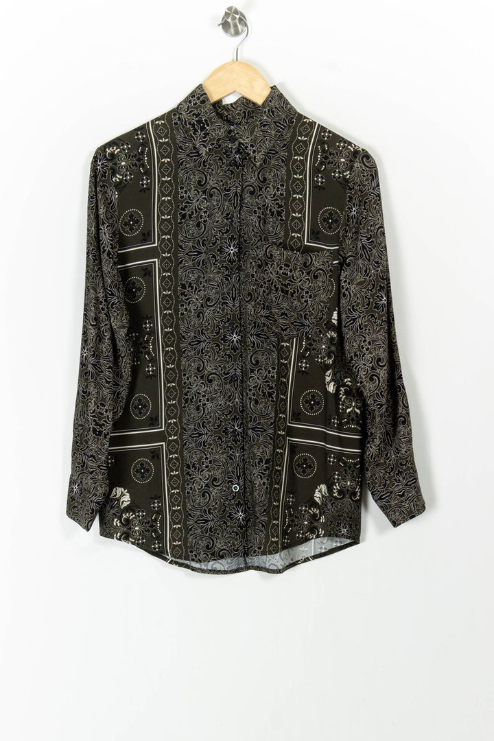 Chemisier Vert et Noir - Taille S/36 de la marque La Fée Maraboutée | PARAD106212 - Vendu par Paradigme - Image 2