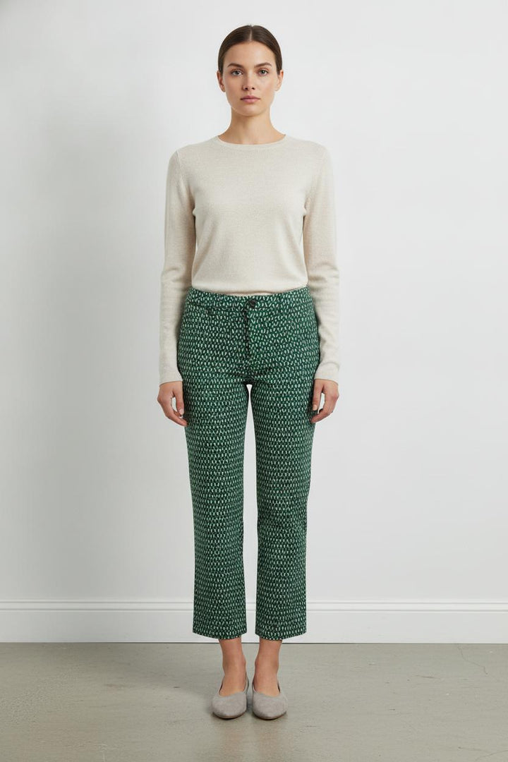 Pantalon Vert et Blanc - Taille S/36 de la marque Claudie Pierlot | PARAD106213 - Vendu par Paradigme - Image 1