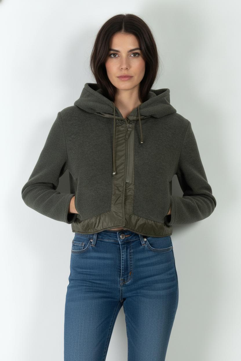 Veste À Capuche Verte - Taille S/36 de la marque Indies | PARAD106219 - Vendu par Paradigme - Image 1