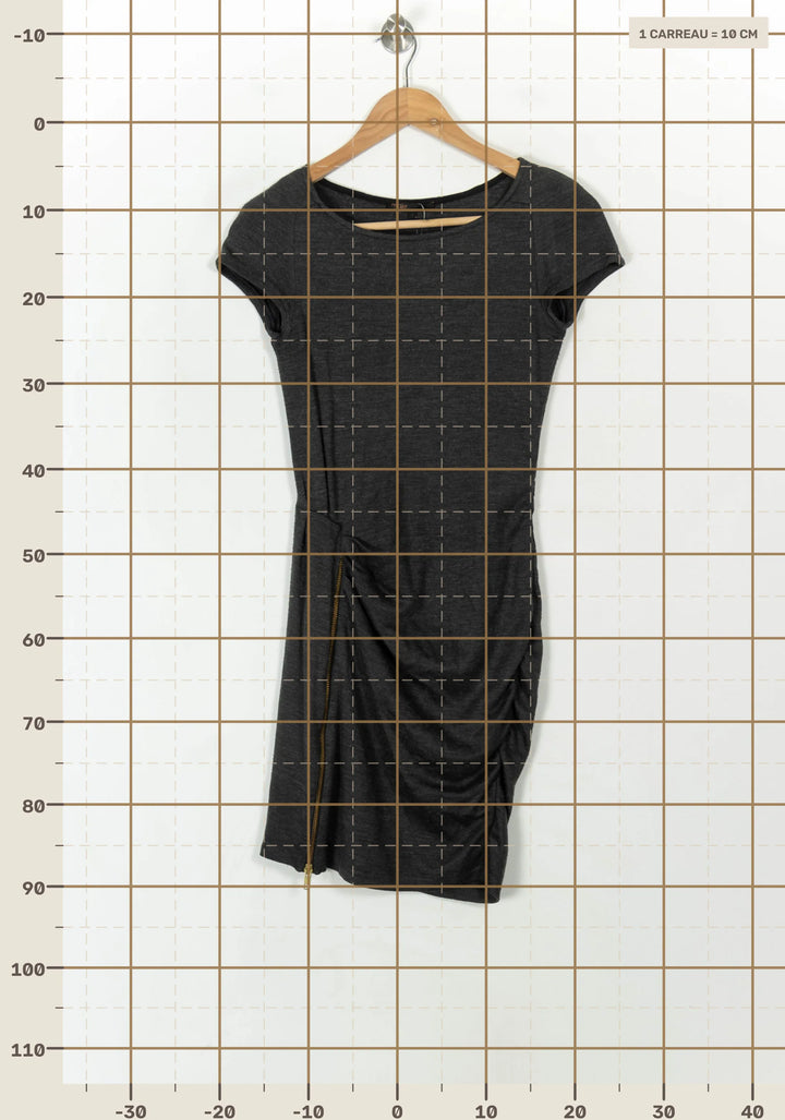 Robe Courte Grise - Taille S/36 de la marque Maje | PARAD106223 - Vendu par Paradigme - Image 4