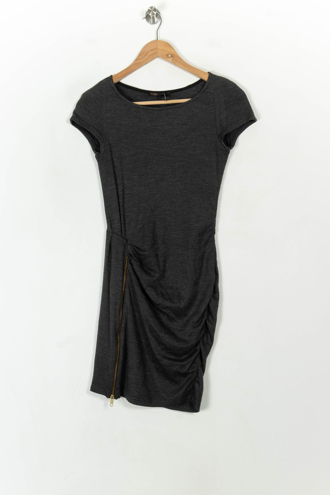 Robe Courte Grise - Taille S/36 de la marque Maje | PARAD106223 - Vendu par Paradigme - Image 2
