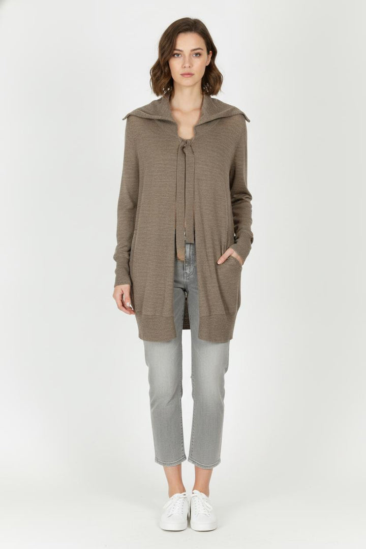 Cardigan Beige - Taille S/36 de la marque Indies | PARAD106225 - Vendu par Paradigme - Image 1