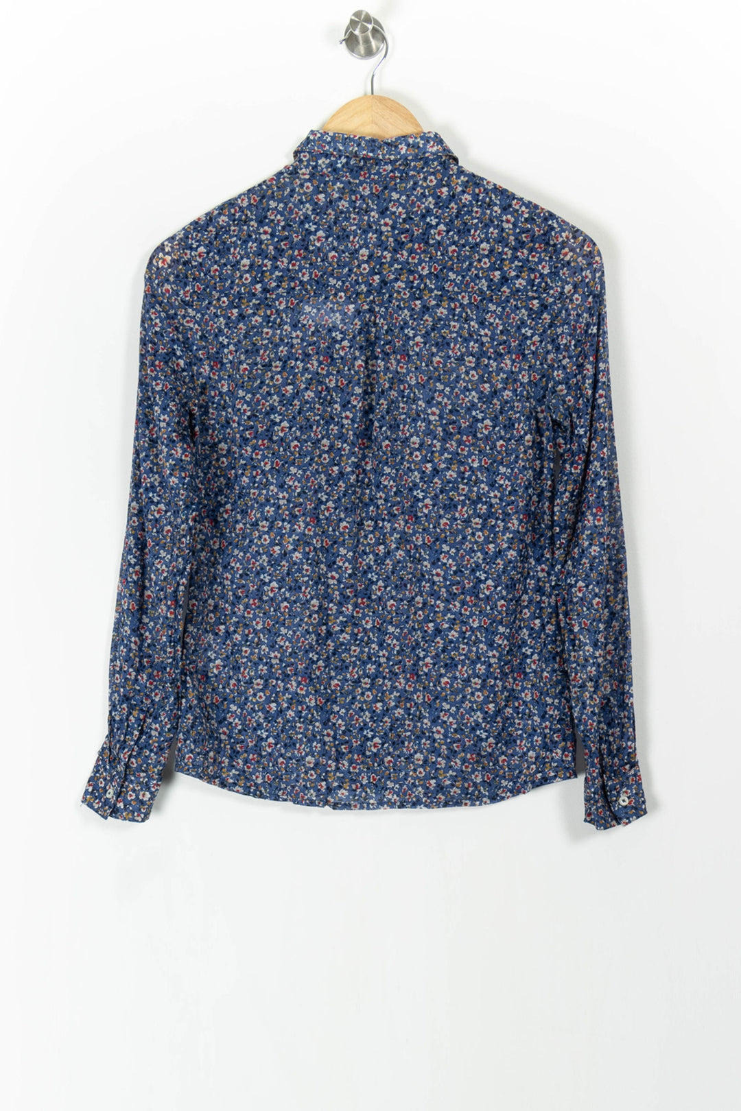Chemise Fleurie Bleue - Taille S/36 de la marque Caroll | PARAD106227 - Vendu par Paradigme - Image 4