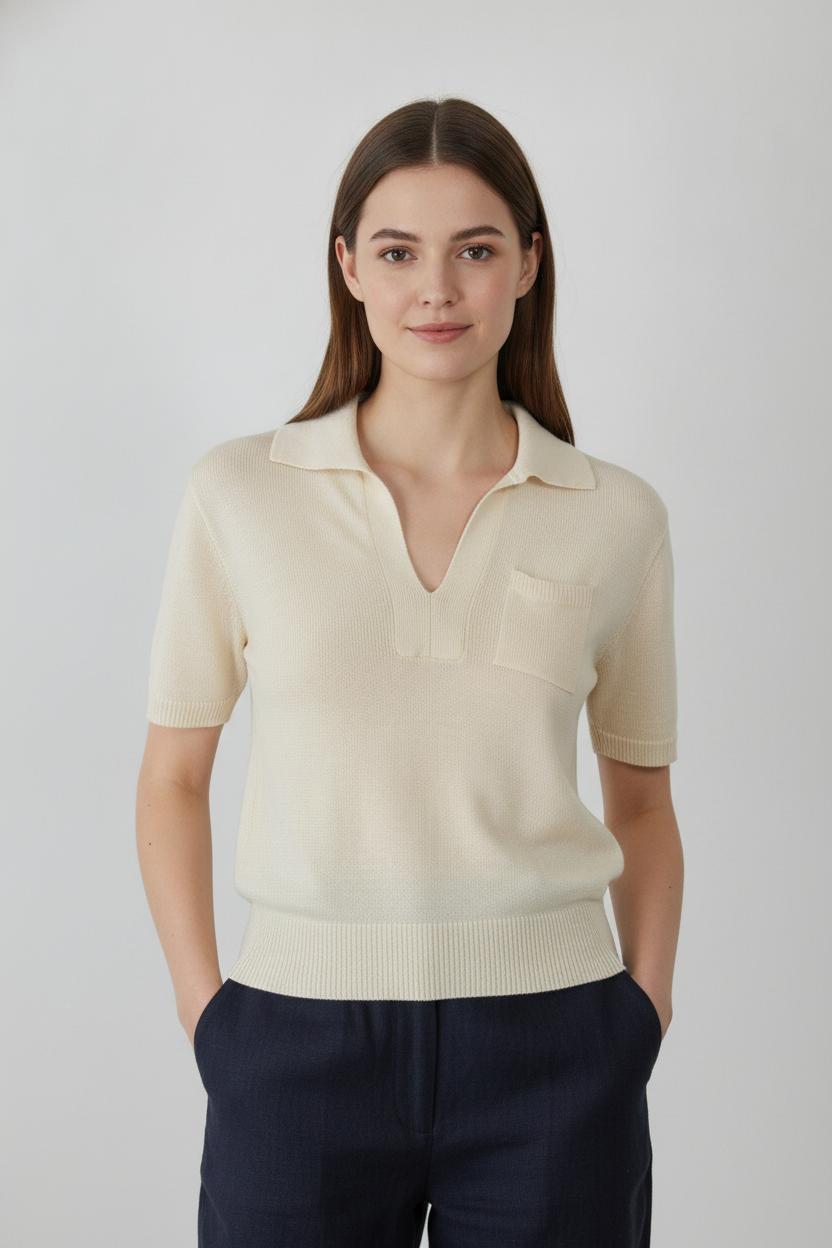 Polo Manches Courtes Beige - Taille S/36 de la marque Comptoir des Cotonniers | PARAD106228 - Vendu par Paradigme - Image 1