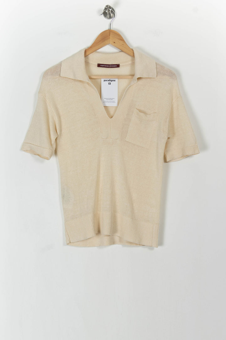 Polo Manches Courtes Beige - Taille S/36 de la marque Comptoir des Cotonniers | PARAD106228 - Vendu par Paradigme - Image 2