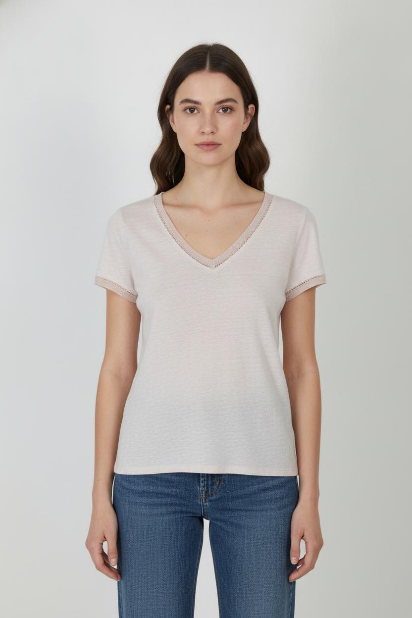 T-shirt Rose - Taille XS/34 de la marque Bérénice | PARAD106229 - Vendu par Paradigme - Image 1