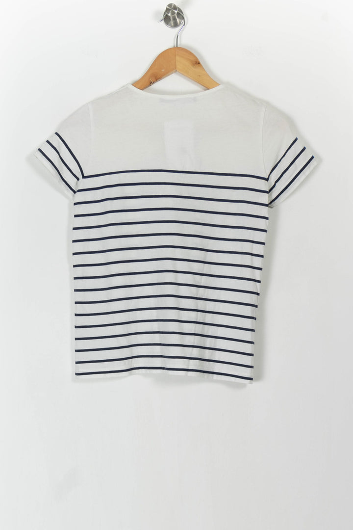 Tee-shirt Blanc et Bleu Marin - Taille XS/34 de la marque Comptoir des Cotonniers | PARAD106230 - Vendu par Paradigme - Image 4