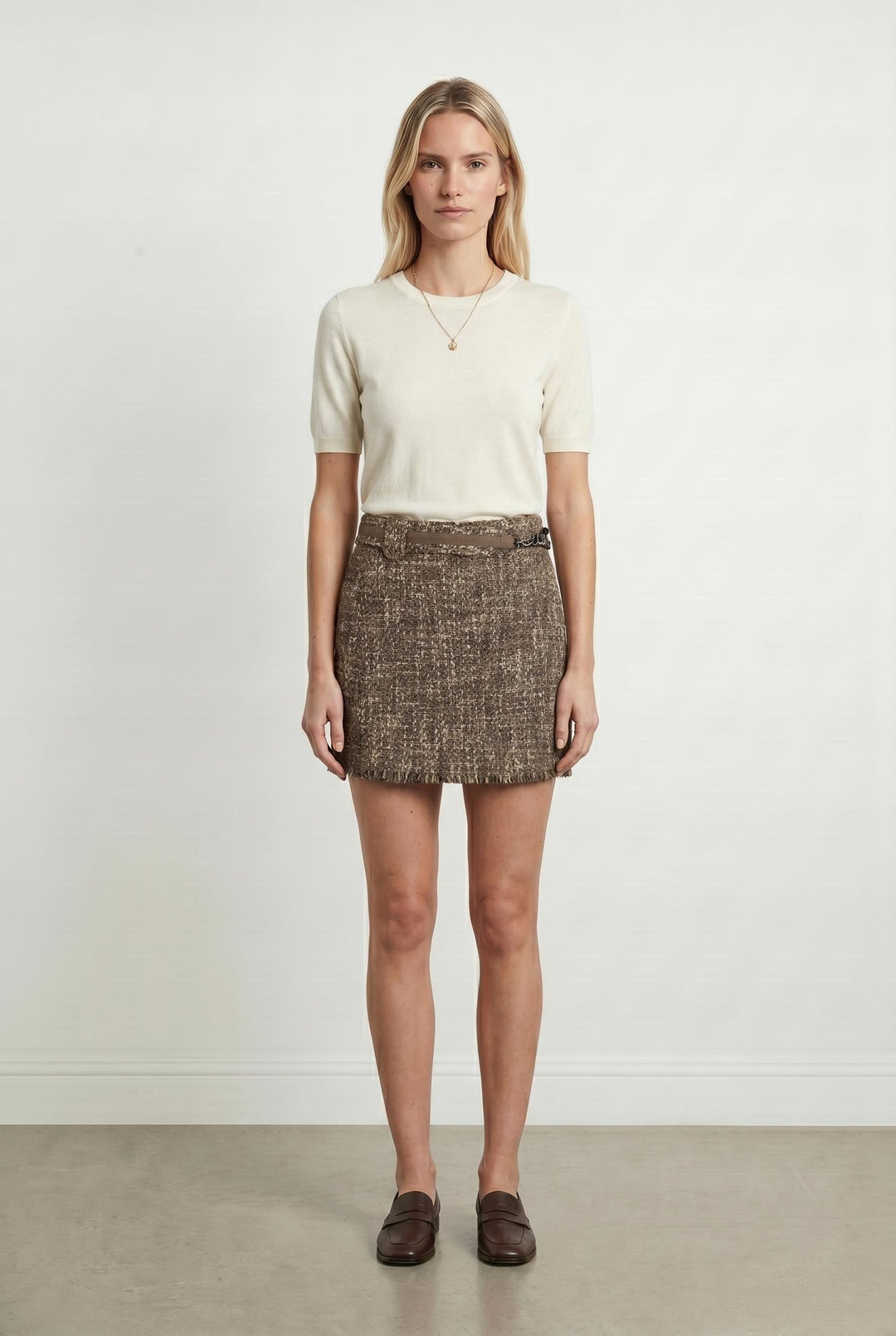 Jupe Droite Beige - Taille S/36 de la marque Max Mara | PARAD106232 - Vendu par Paradigme - Image 1