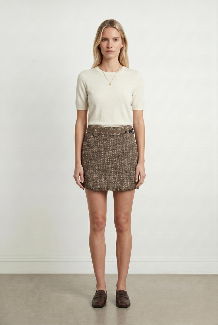 Jupe Droite Beige - Taille S/36 de la marque Max Mara | PARAD106232 - Vendu par Paradigme - Image 1