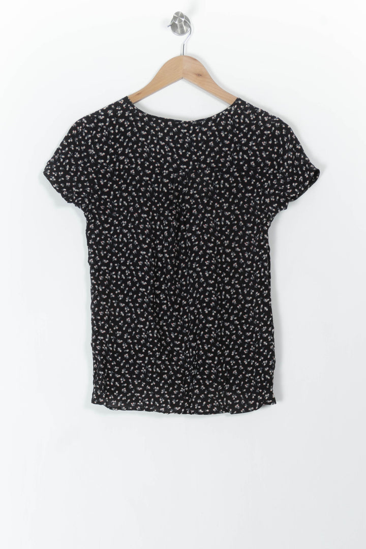 Blouse Noire à Motifs Blancs - Taille S/36 de la marque Caroll | PARAD106233 - Vendu par Paradigme - Image 4
