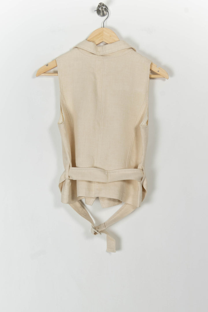 Gilet Sans Manches Beige - Taille S/36 de la marque Maison 123 | PARAD106234 - Vendu par Paradigme - Image 4