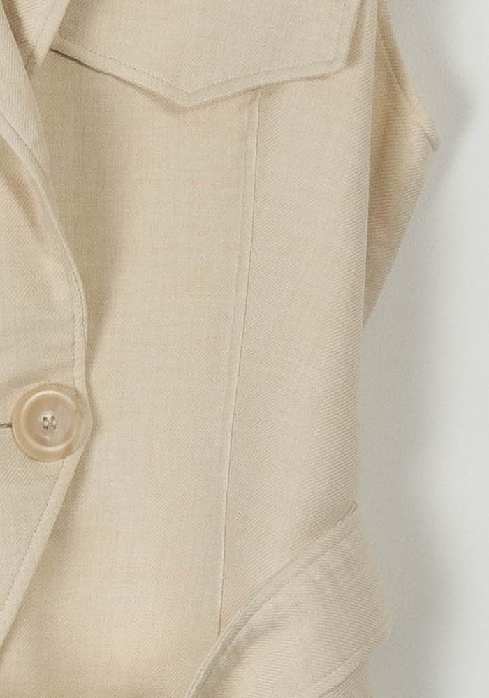 Gilet Sans Manches Beige - Taille S/36 de la marque Maison 123 | PARAD106234 - Vendu par Paradigme - Image 3