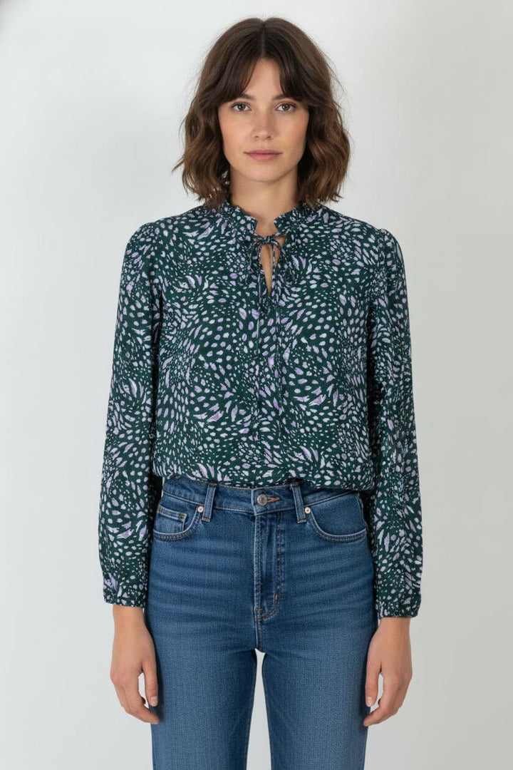 Blouse Verte et Violette - Taille M/38 de la marque Maje | PARAD106235 - Vendu par Paradigme - Image 1
