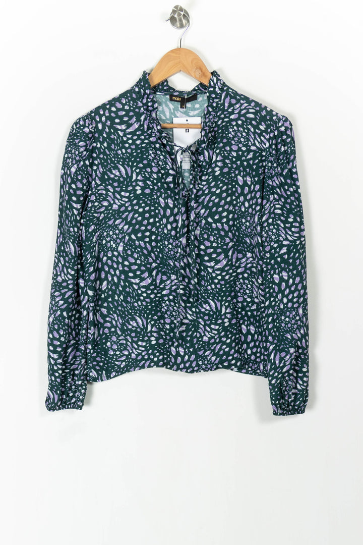 Blouse Verte et Violette - Taille M/38 de la marque Maje | PARAD106235 - Vendu par Paradigme - Image 2